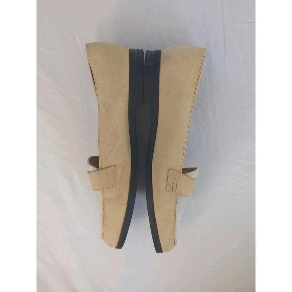 Vtg‎ Perry Ellis Penny Loafers Cream White Two Tone Old Money Preppy Academia